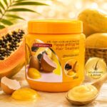 Carebeau Papaya and Egg Yolk Hair Mask – Masque réparateur et nourrissant 500 ml – Image 3