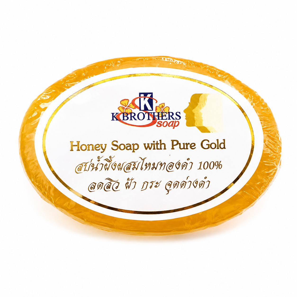 honey K.Brothers – Savon visage au miel et à l’or pur 50 g – Image 1