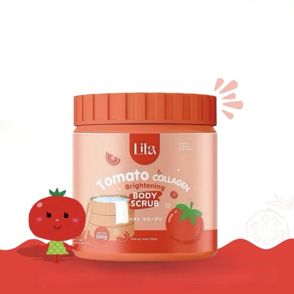 Lita Brightening Tomato Collagen Body Scrub 500 gr – Image 1