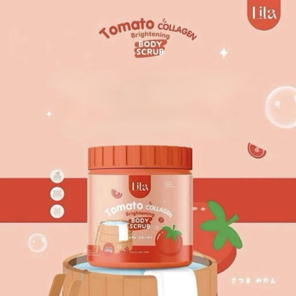 Lita Brightening Tomato Collagen Body Scrub 500 gr – Image 2