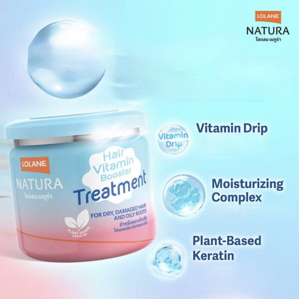 Lolane Natura Booster For Dry Damaged And Oily Roots 250 gr – Image 2