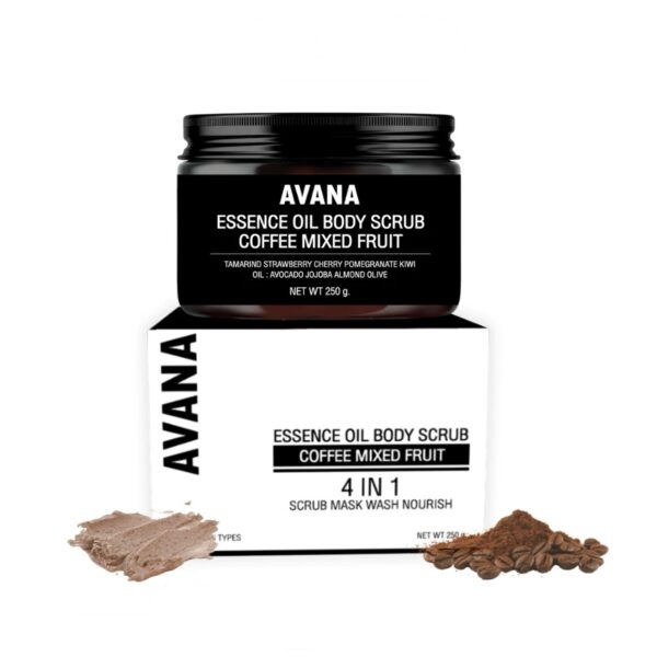 AVANA Essence Oil Body Scrub Coffee Mixed Fruit 250 gr – Image 1