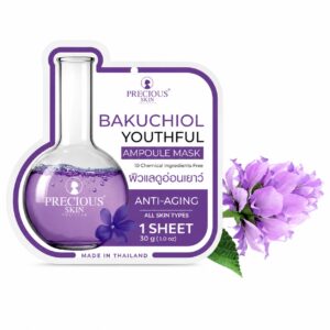 Precious Skin Bakuchiol Youthful Ampoule Mask – Masque Visage Bakuchiol Anti-Âge & Éclat