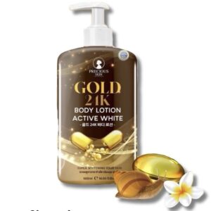 Gold 24K Body Lotion Active White – Corps Hydratante à l'Or 24K & Bave d'Escargot 500 ml
