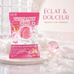 Lalio Gluta Milk Whitening Soap – Savon visage éclaircissant au lait de Jeju 70 g – Image 2