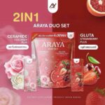 ARAYA Duo Set Ceramide Collagen+ & Gluta Strawberry Plus – Cure beauté 30 sachets – Image 3