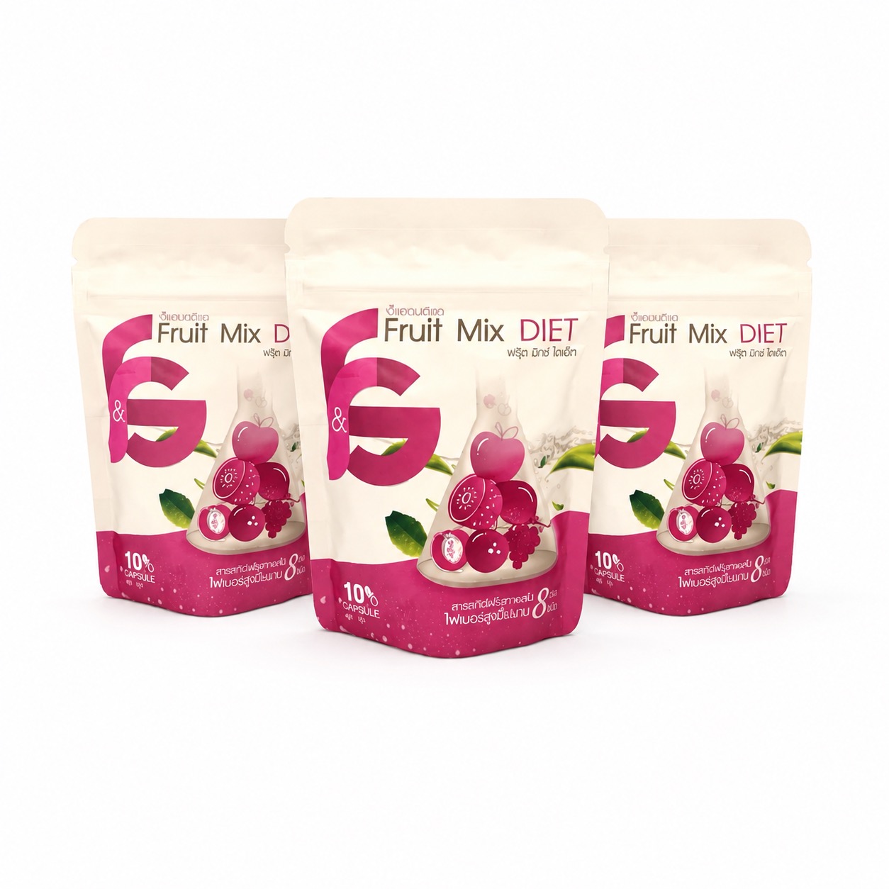 Изображение 791 G&G Fruit Mix Diet – Complément alimentaire aux extraits de 8 fruits 3*10 capsules – Image 1
