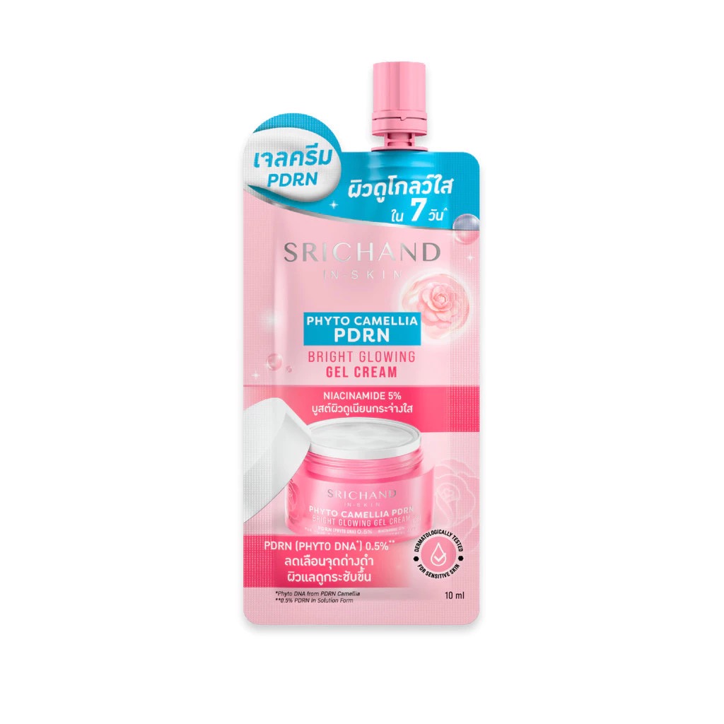 Изображение 829 Srichand Phyto Camellia PDRN Bright Glowing Gel Cream – Gel-crème éclat 10 ml – Image 1