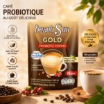 Beauti Srin Gold Probiotic Coffee – Café Probiotique Sans Sucre avec L-Carnitine 10 sachets – Image 2