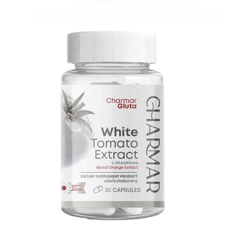 Изображение 91 Charmar Gluta White Tomato – Complément Glutathion à la Tomate Blanche 30 capsules – Image 1