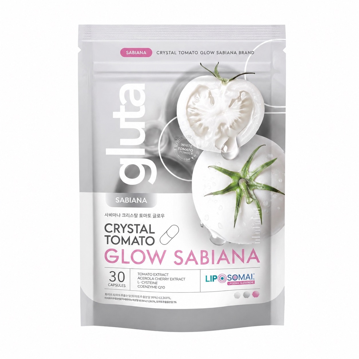 Изображение 98 Sabiana Crystal Tomato Glow – Complément Beauté pour l’Éclat de la Peau – Image 1