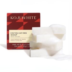 Koji White Exfoliating Soap – Savon exfoliant aux AHA 4 × 25 g