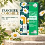 Snake Brand Medicated Oil Chamomile Scent – Roll-on pour nez bouché 5 ml – Image 2