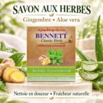 Bennett Classic Herb Ginger & Aloe Vera – Savon purifiant au gingembre 160 g – Image 3