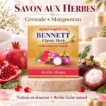 Bennett Classic Herb Pomegranate & Mangosteen – Savon antioxydant à la grenade – Image 3