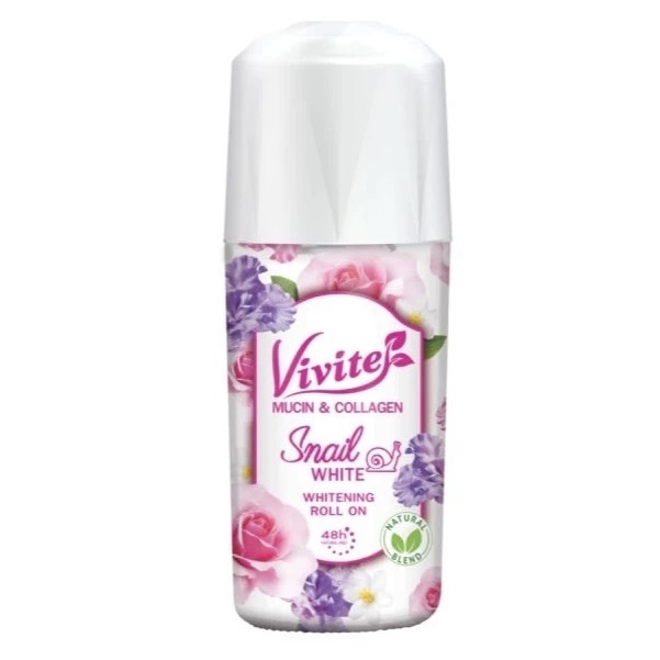 Изображение 1638 Vivite Snail White — Déodorant roll-on à la bave d’escargot et au collagène – Image 1