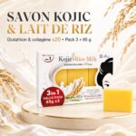 Perfect Skin Lady Kojic Rice Milk Gluta & Collagen x20 – Savon éclaircissant visage et corps 3 × 65 g – Image 2