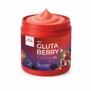 Miki Gluta Berry+ Whitening Body Cream – Crème corps au glutathion et aux fruits rouges 500 ml