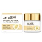 AM GLOW Ginseng Booster White Night Cream – Crème de nuit illuminatrice au ginseng 15 g