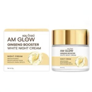 AM GLOW Ginseng Booster White Night Cream – Crème de nuit illuminatrice au ginseng 15 g