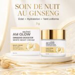 AM GLOW Ginseng Booster White Night Cream – Crème de nuit illuminatrice au ginseng 15 g – Image 5