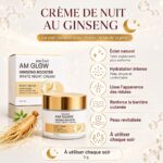 AM GLOW Ginseng Booster White Night Cream – Crème de nuit illuminatrice au ginseng 15 g – Image 2