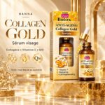 Sérum visage anti-âge au collagène, vitamine E et Q10 – Banna Gold Botox Serum – Image 2