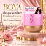 Masque hydratant pour cheveux abîmés – Boya Q10 au sel rose de l’Himalaya 500 ml – Image 2