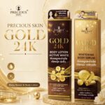 Sérum corps hydratant et unifiant à l’or 24K – Precious Skin Body Serum 250 ml – Image 2