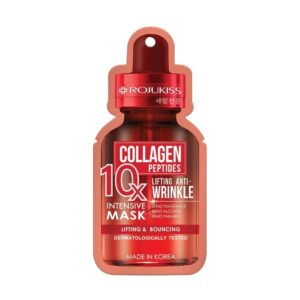Masque visage anti-rides au collagène et aux peptides – Rojukiss 10X Intensive Mask
