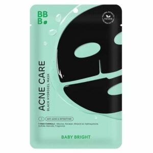 Masque visage anti-imperfections à l’acide salicylique – Baby Bright Acne Care Black Hydrogel Mask