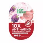 Masque visage anti-âge au collagène et peptides – Baby Bright 10X Anti-Aging Glass Skin Mask Sheet